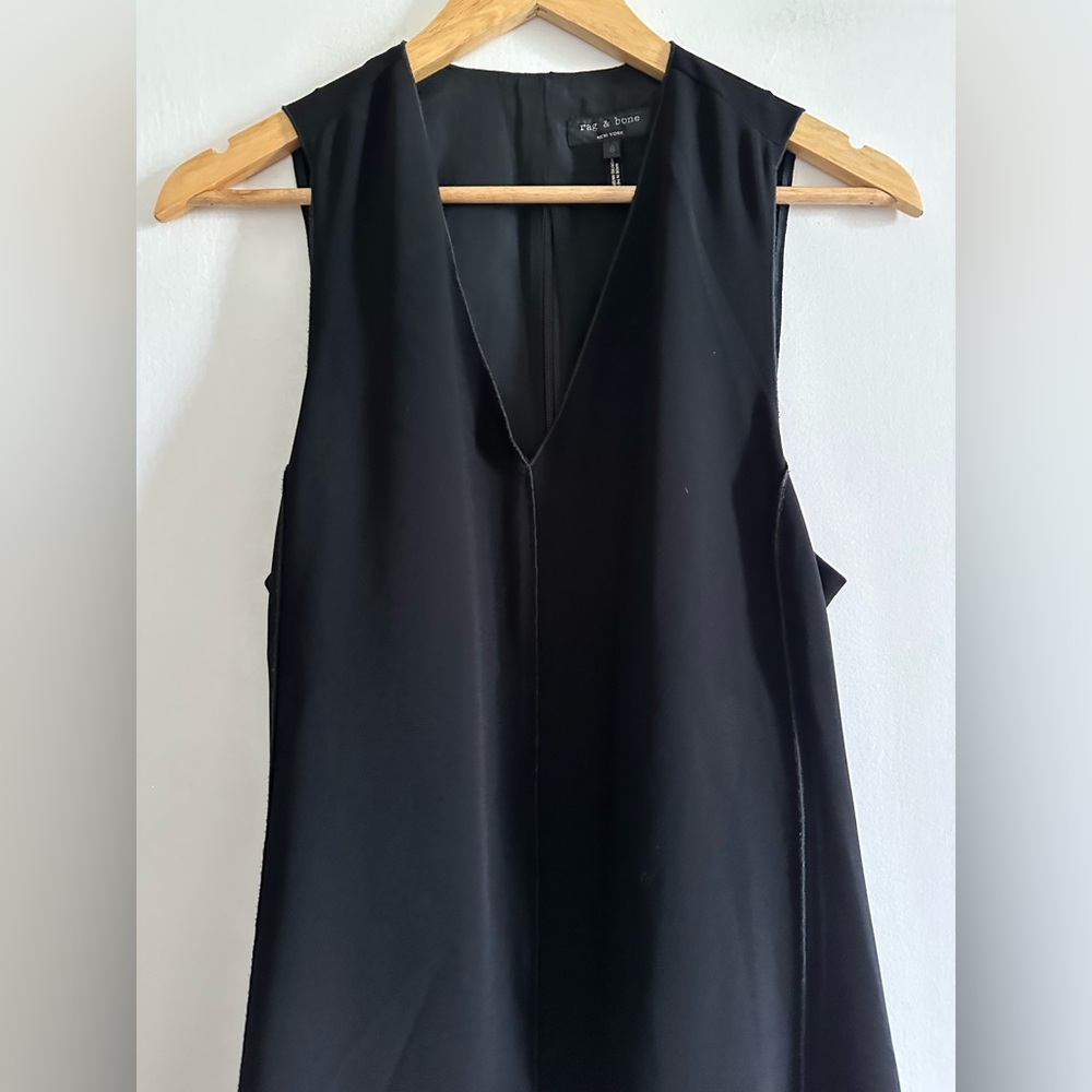 Rag & Bone Black Designer Silk Open Blend Fernanda Cocktail Dress size 8 EUC - Picture 6 of 8